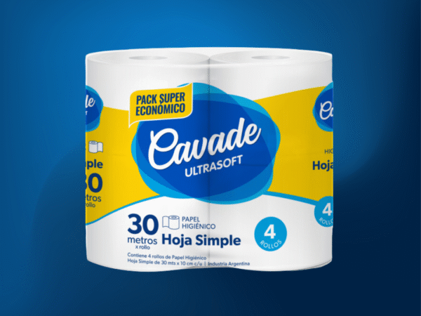 Papel Higienico Cavade 30M x4u Bolson