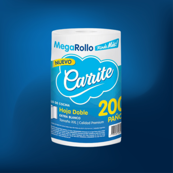 Carrite Rollo de Cocina 200 Paños
