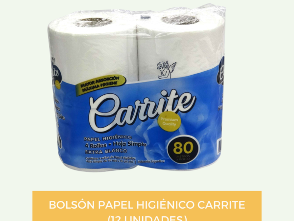 Bolsón Papel Higiénico Carrite - 4u x 80 mts
