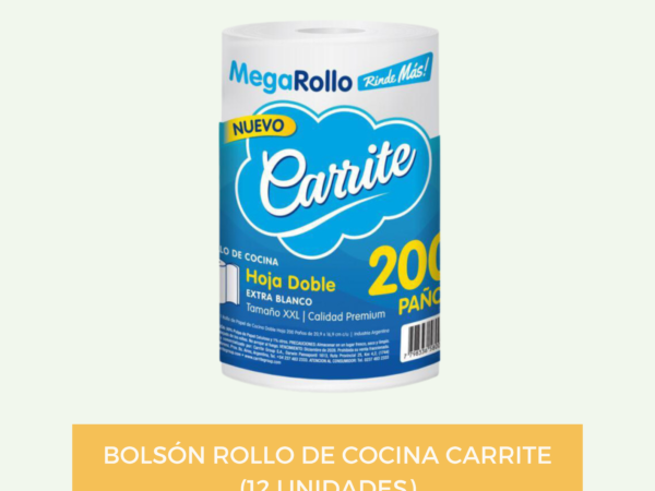 Bolsón Rollo de Cocina Carrite - 1u x 200 paños