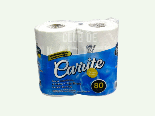 Papel Higiénico Carrite - 4u x80Mts